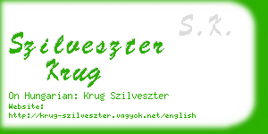 szilveszter krug business card